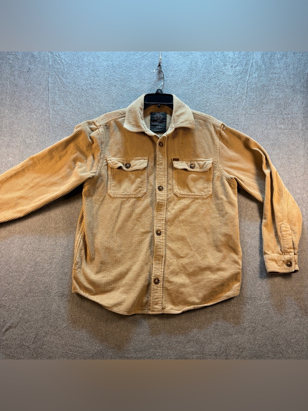 Buffalo David Bitton Jeremias Corduroy Shirt Jacket Medium Tan Casual Layers